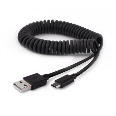 Câble spiralé USB micro USB pour données et chargement