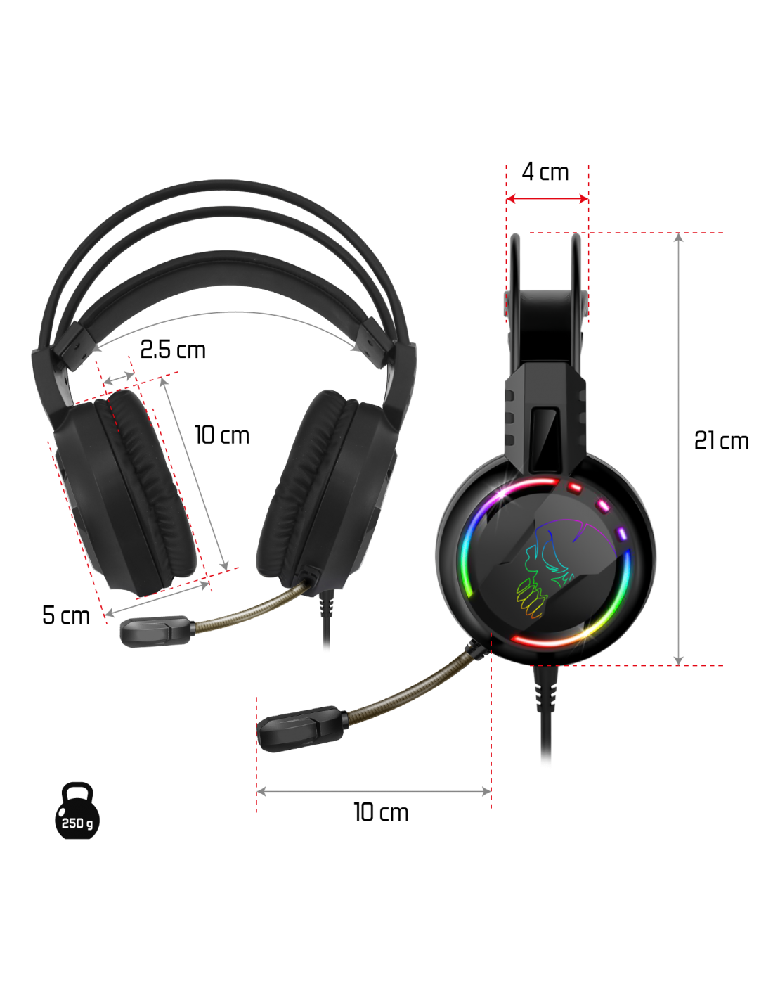 Matériels audio casque micro SPIRIT OF GAMER PRO-H7 infinytech Réunion 09