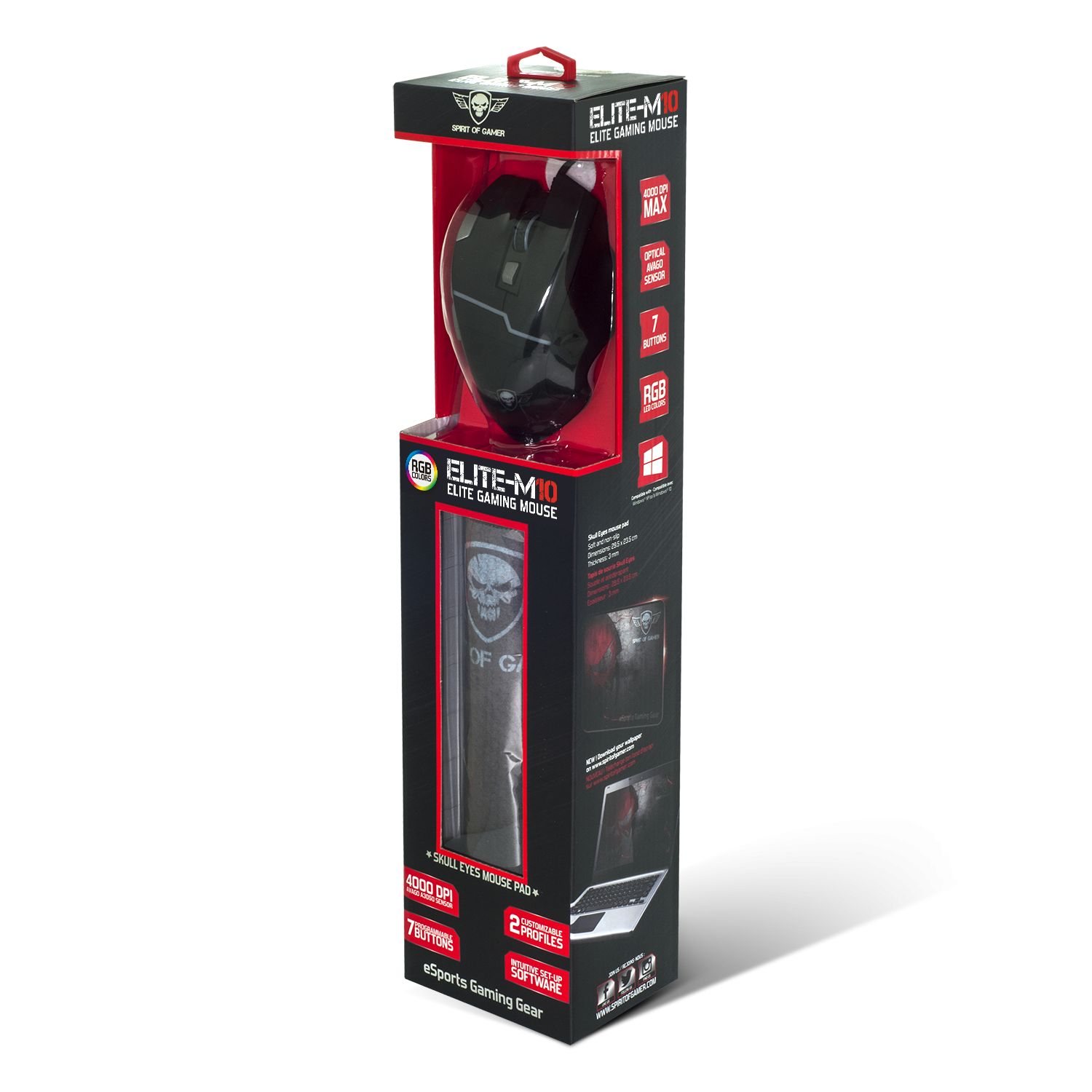 Matériels informatique souris SPIRIT of GAMER Elite-M10 infinytech Réunion 06