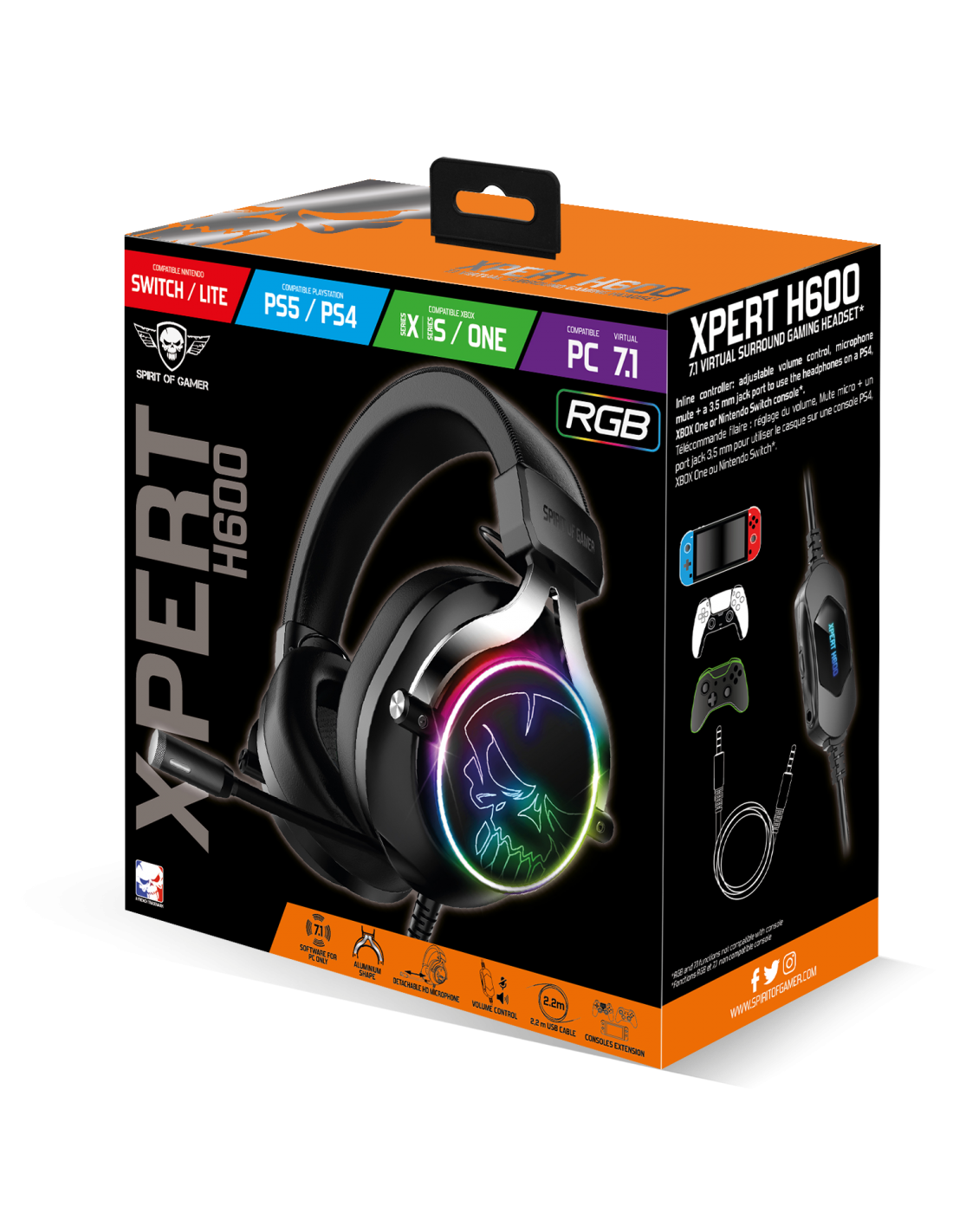 Matériels audio casque micro SPIRIT of GAMER XPERT-H600 infinytech Réunion 11