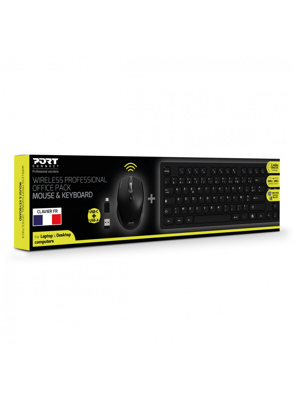 Matériels informatique pack Clavier Souris PORT DESIGNS 900906 Sans Fil Noir infinytech Réunion 14