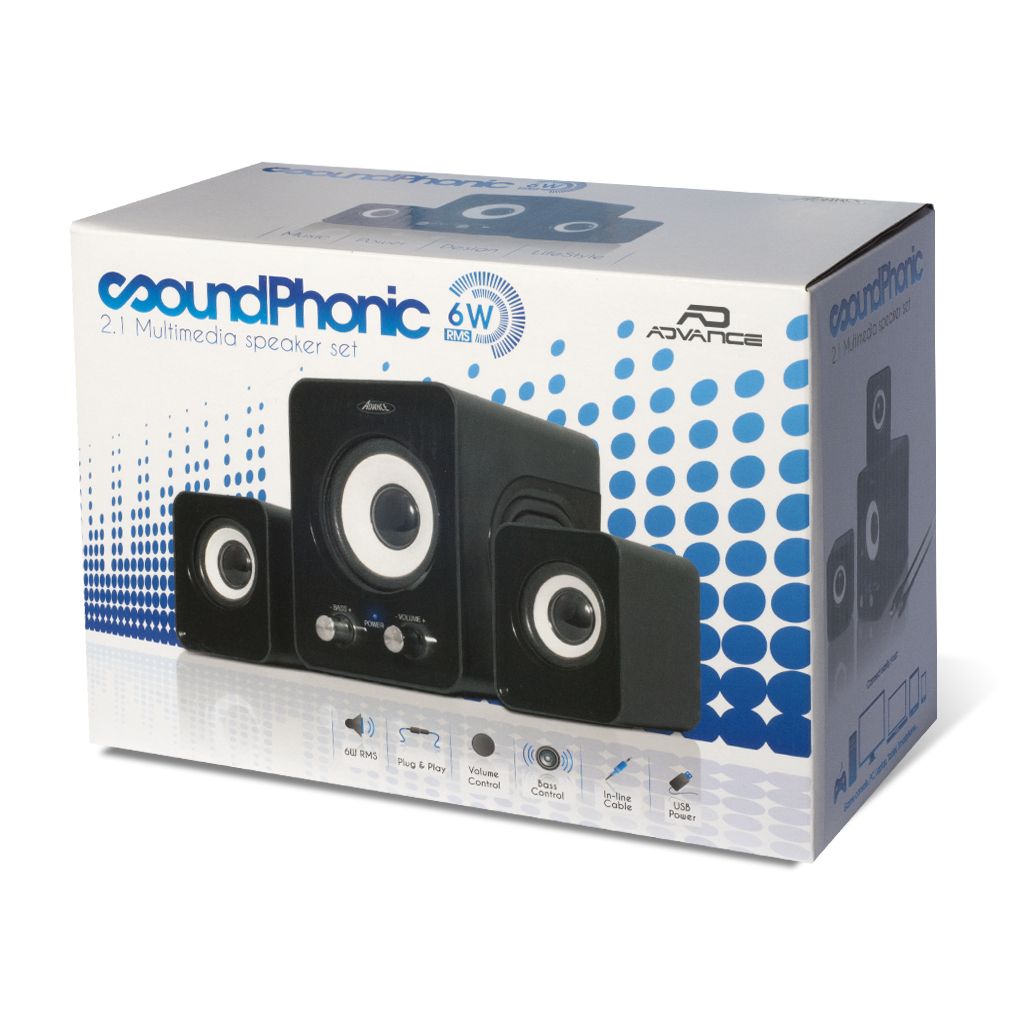 Matériels informatique Haut parleurs ADVANCE SoundPhonic 2.1 6W RMS Noir infinytech Réunion 12