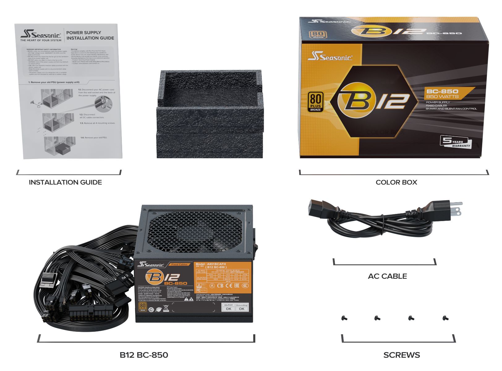 Matériels informatique alimentation SEASONIC BC12 BV-850 850W 80Plus Bronze infinytech Réunion 13