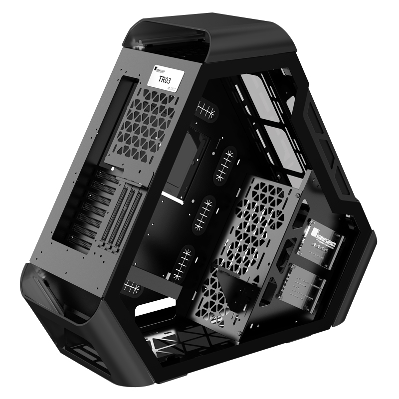 Matériels informatique boitier pc JONSBO TR03-G Showcase Tempered Glass Black infinytech Réunion 04