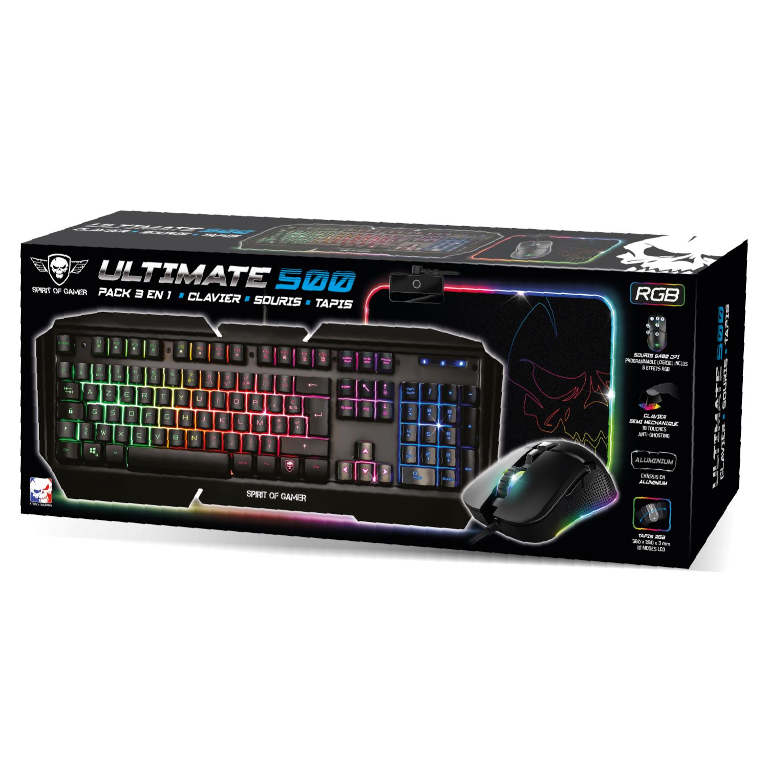 Matériels informatique pack SPIRIT of GAMER ULTIMATE 500 Filaire infinytech Réunion 04