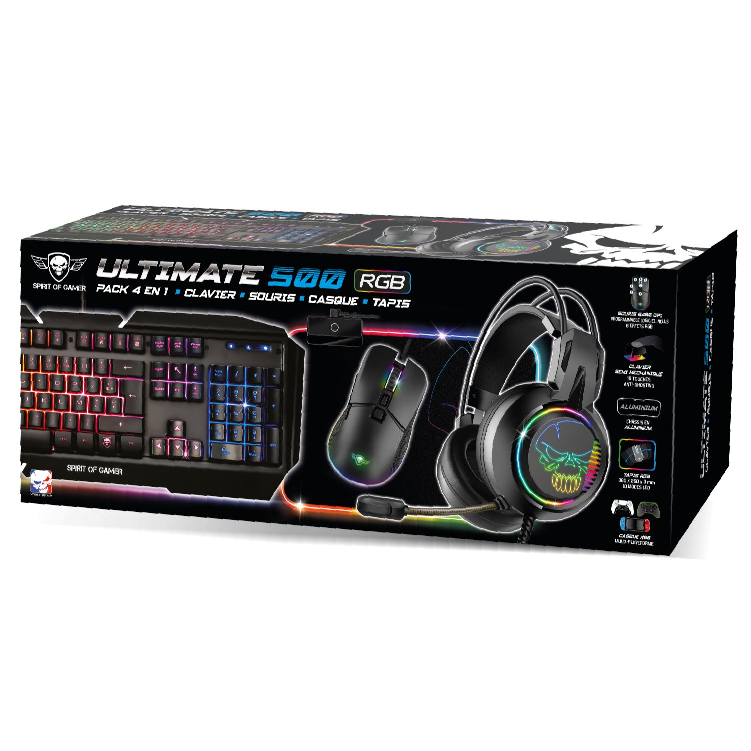 Matériels informatique pack SPIRIT of GAMER ULTIMATE 500 4en1 Filaire infinytech Réunion 05