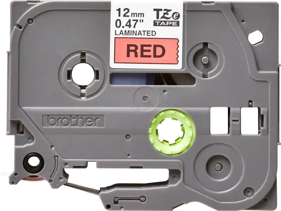 Consommables informatique cassette à ruban BROTHER TZe-431 Noir sur rouge 12 mm de large infinytech Réunion 02