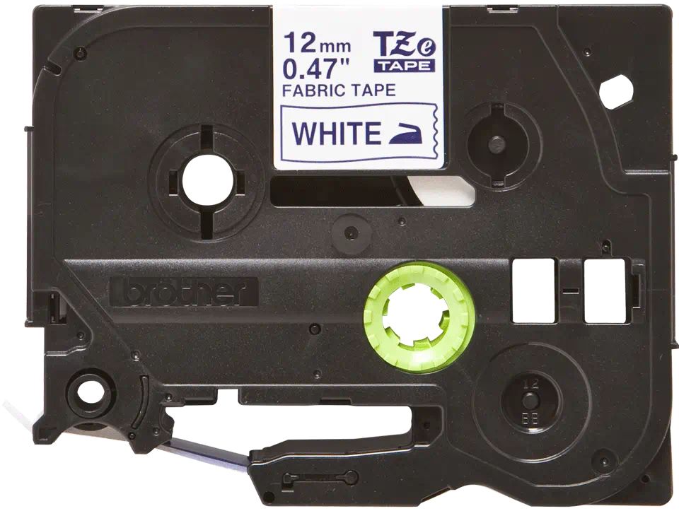 Consommables informatique cassette à ruban textile BROTHER TZe-FA3 Bleu sur Blanc 12 mm de large infinytech Réunion 02