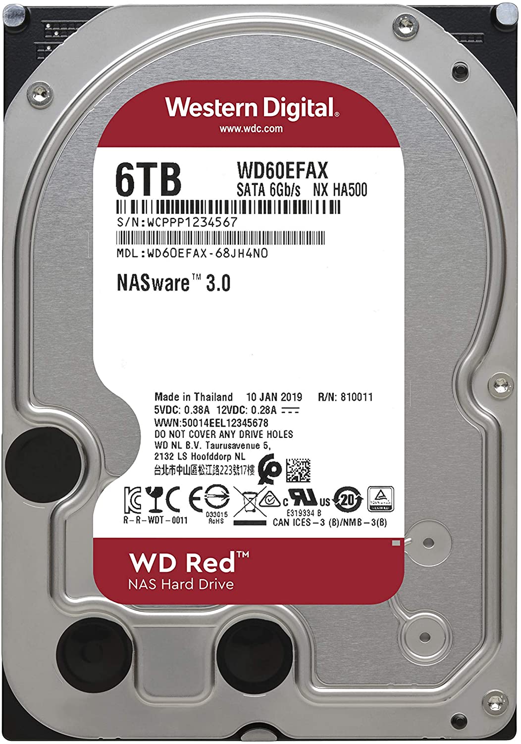 Matériels informatique HDD 3.5 WESTERN DIGITAL Red NAS WD60EFAX 6 To infinytech Réunion 26