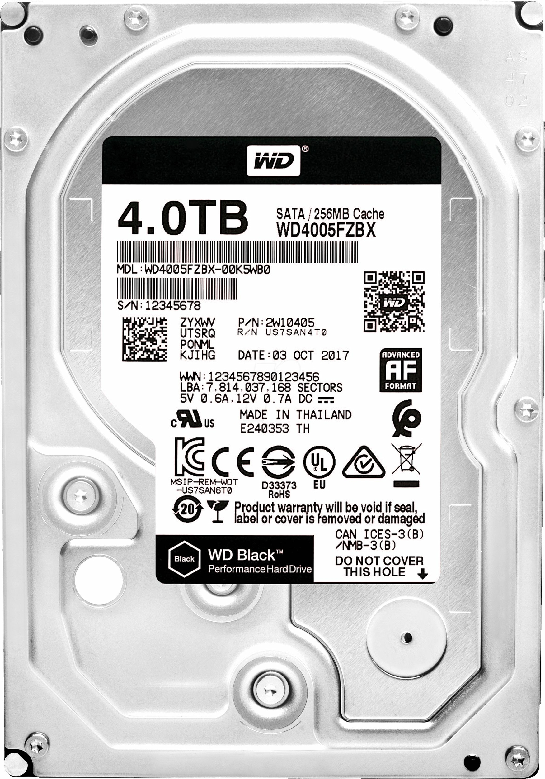 Matériels informatique HDD 3.5 WESTERN DIGITAL Black WD4005FZBX 4 To infinytech Réunion 06