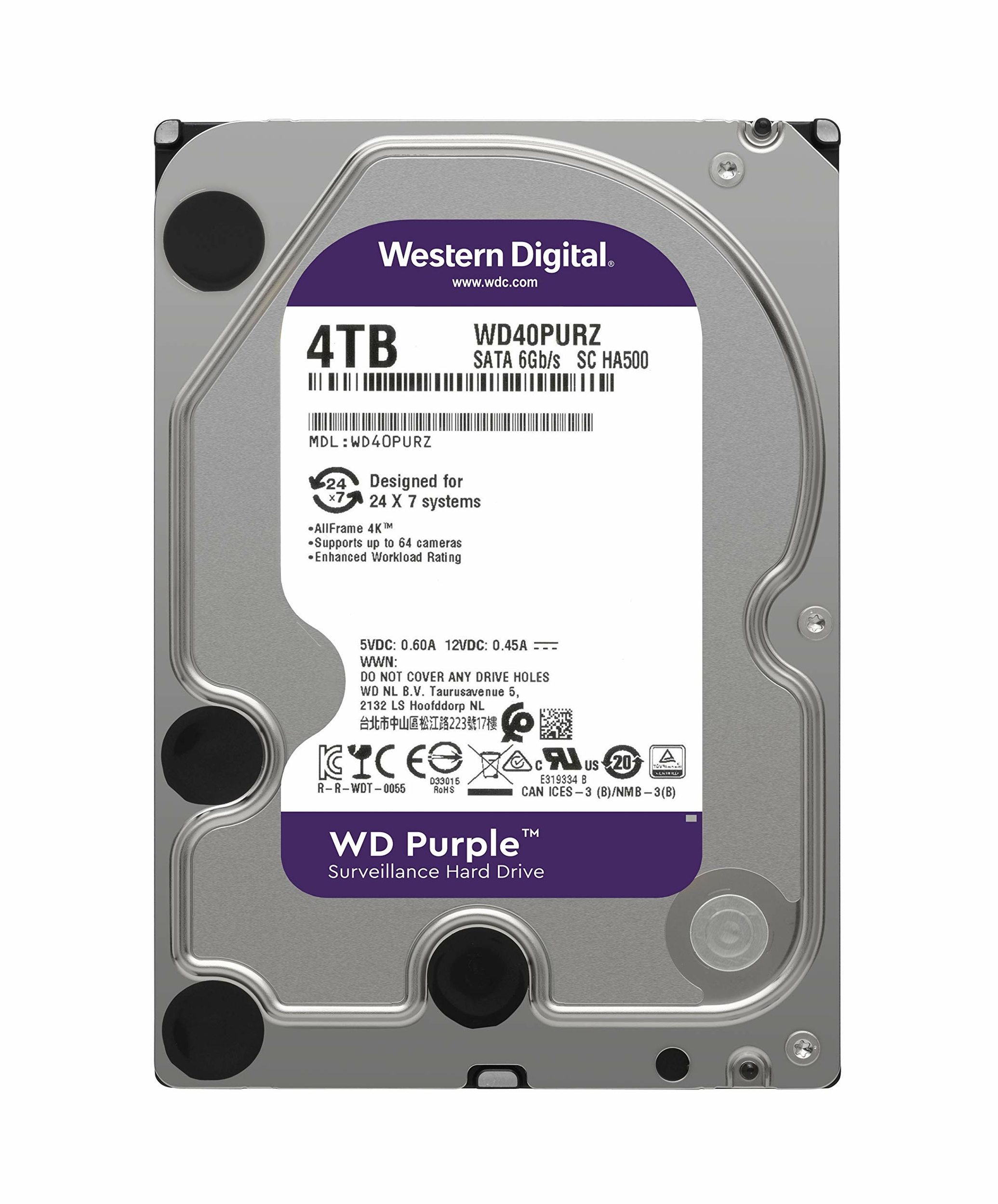 Matériels informatique HDD 3.5 WESTERN DIGITAL Purple WD40PURZ 4 To infinytech Réunion 06