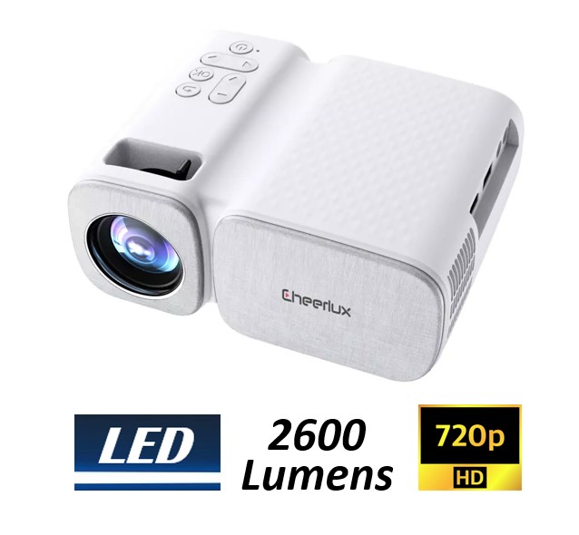 Mini Vidéoprojecteur CHEERLUX C11 LED 2600 Lumens HD - infinytech-reunion