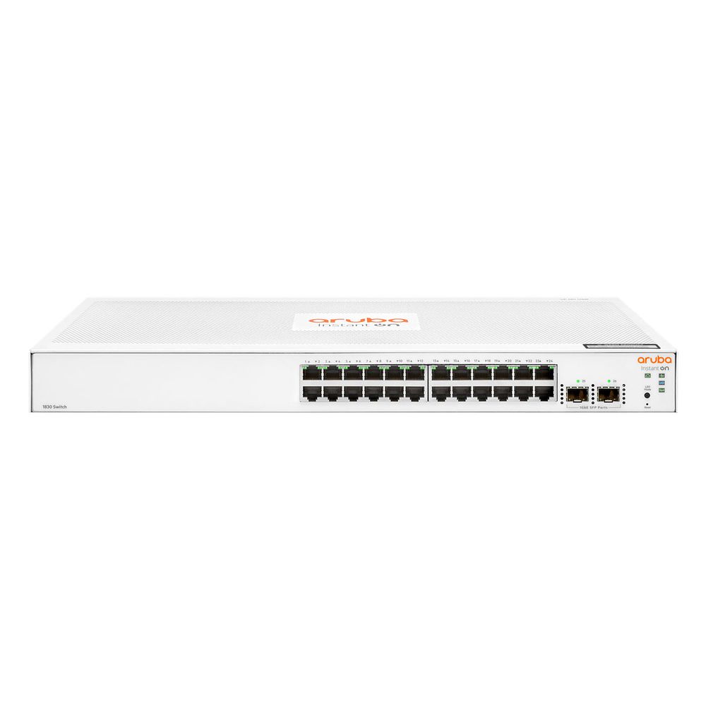 Matériels informatique switch HP Aruba Instant On 1830 24G 2SFP JL812A infinytech Réunion 01