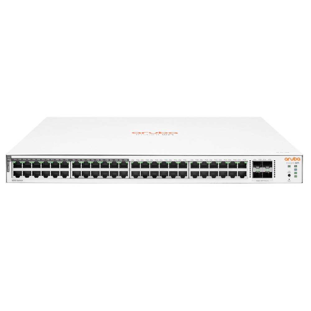 Matériels informatique switch HP Aruba Instant On 1830 48G 24p 4 PoE 4SFP 370W JL815A infinytech Réunion 01