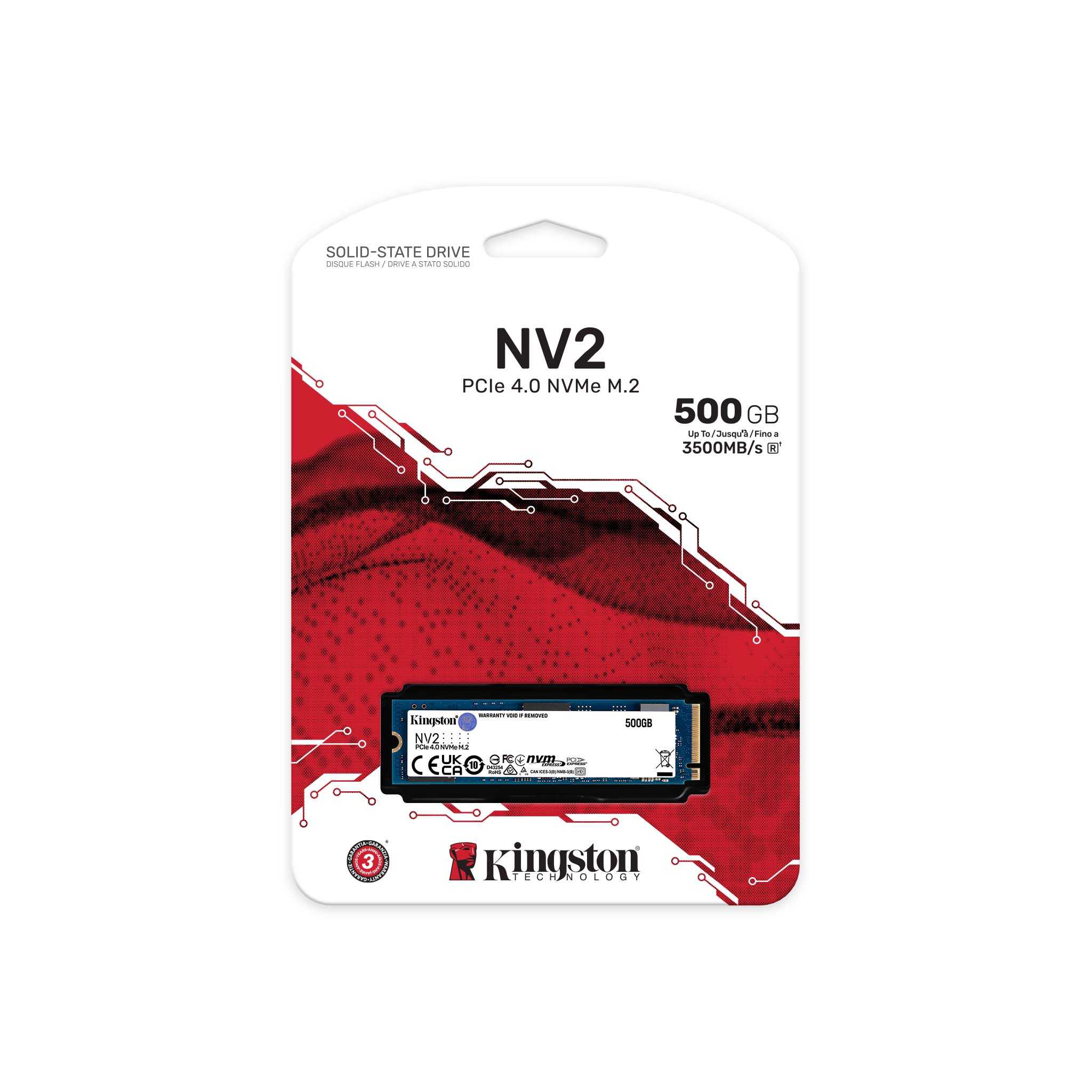 Matériels informatique disque SSD M.2 NVNe Kingston NV2 500Go infinytech Réunion 02