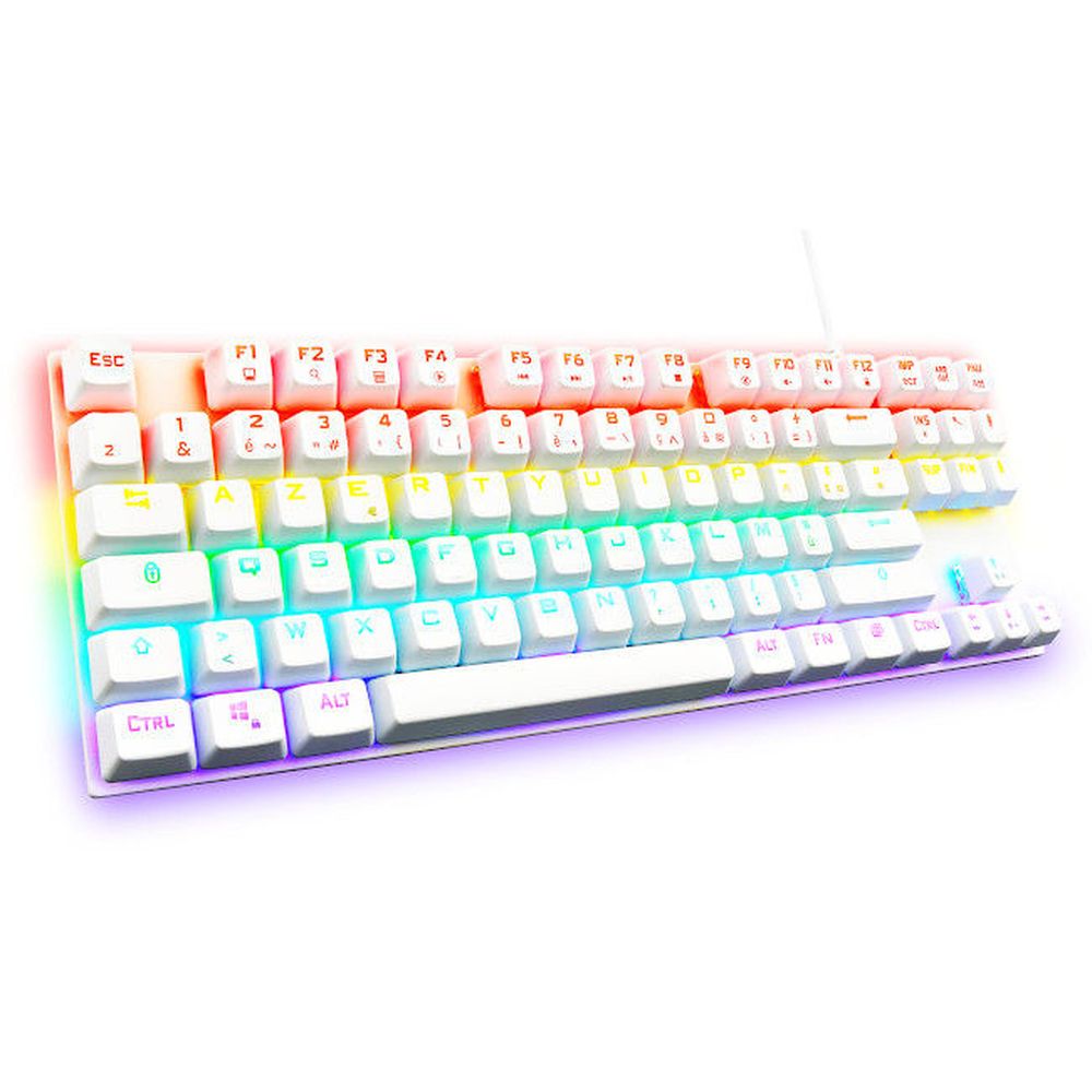 Matériels informatique clavier The G-Lab Keyz Mercury TKL Blanc infinytech Réunion 02