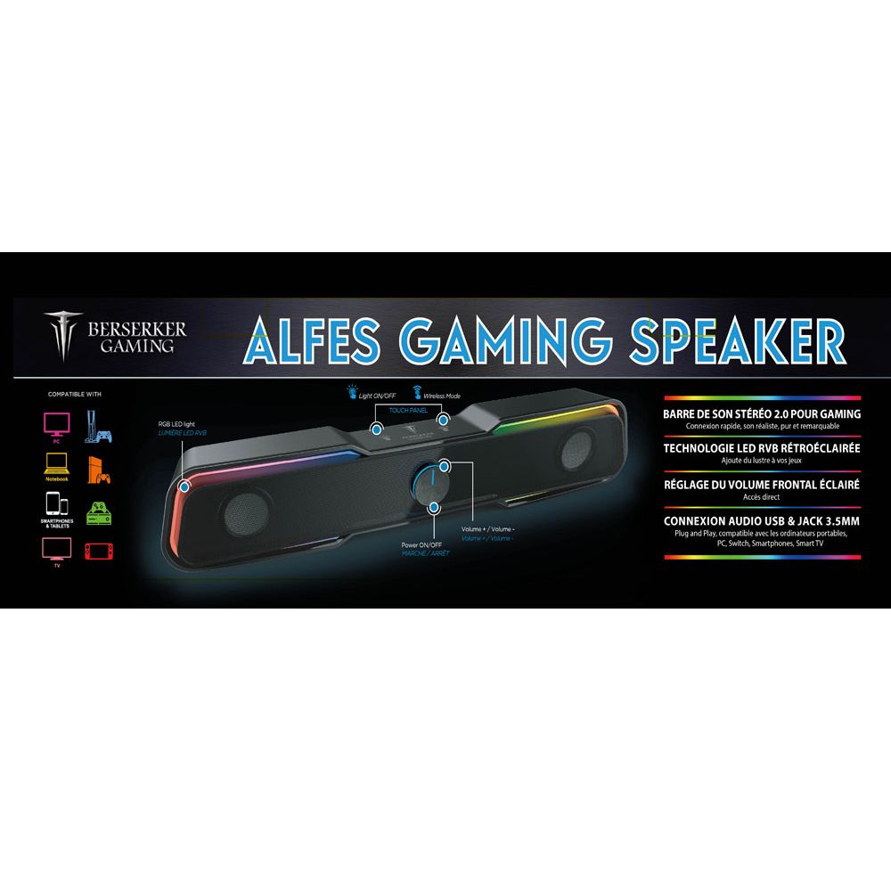 Matériels informatique barre de son BERSERKER Gaming ALFES-BK-ILLU infinytech Réunion 03