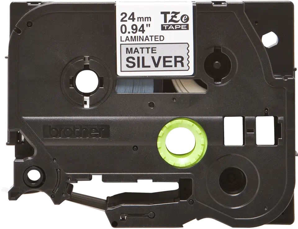 Consommables informatique cassette à ruban BROTHER TZe-M951 Noir sur argent mat 24 mm de large infinytech Réunion 02
