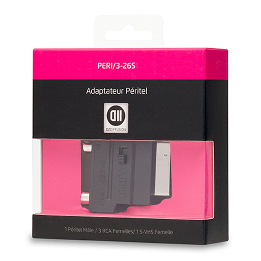 Matériels informatique adaptateur D2 DIFFUSION RCA-S-VHS femelle vers Péritel mâle infinytech Réunion 01