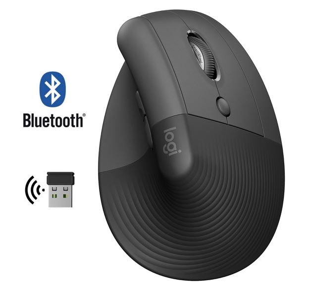 Souris ergonomique LOGITECH Lift Bluetooth Droitier Grise -  infinytech-reunion