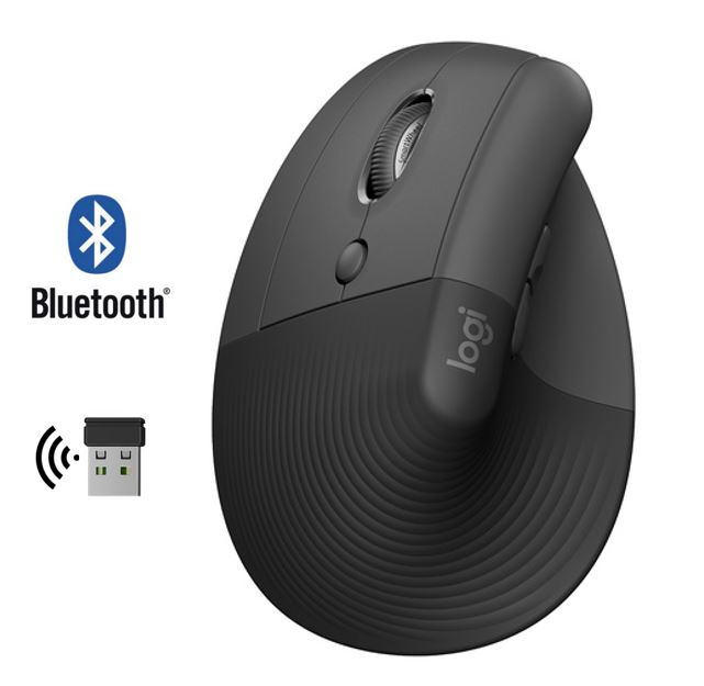 Matériels informatique souris ergonomique LOGITECH Lift for Business Bluetooth Gaucher Graphite infinytech Réunion 01