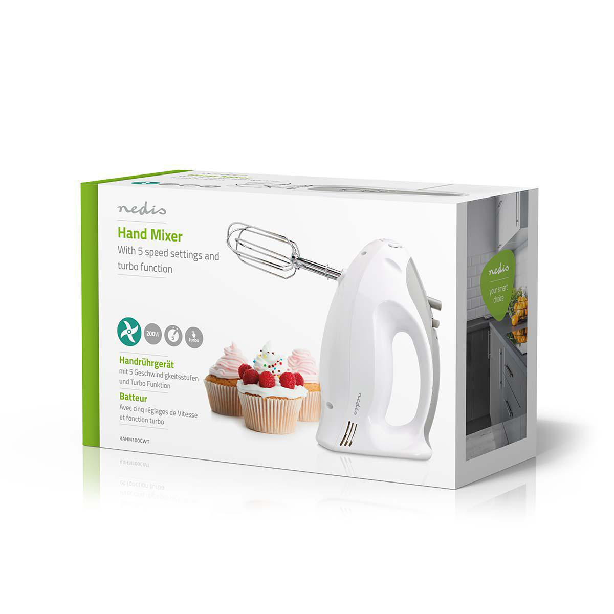 Petit électroménager mixeur à main NEDIS KAHM100CWT 200W infinytech Réunion 05