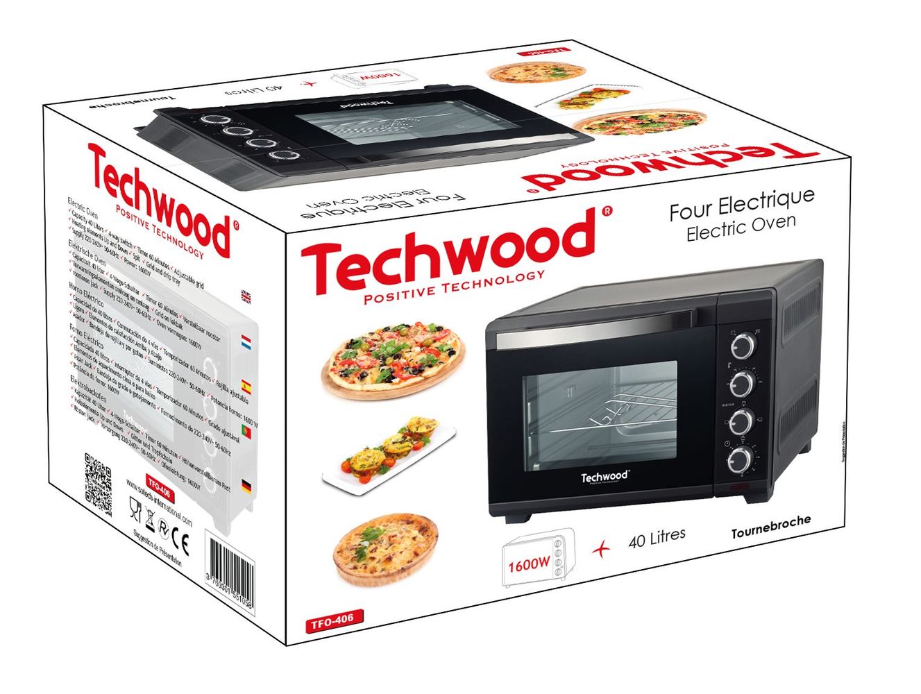 Petit électroménager four électrique TECHWOOD TFO-406 infinytech Réunion 02