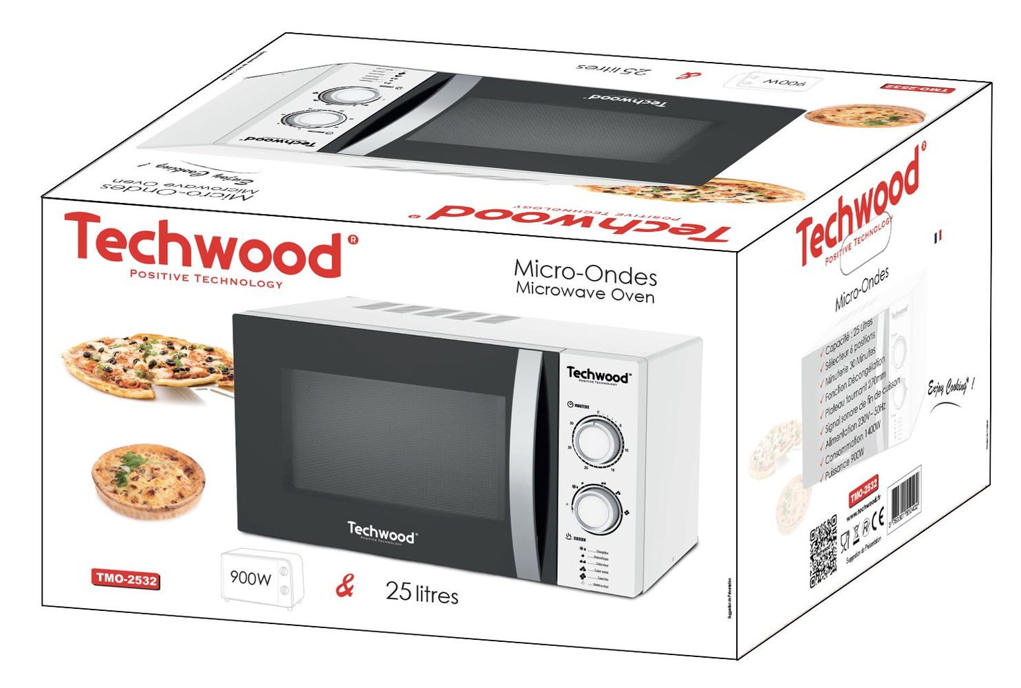 Petit électroménager micro ondes TECHWOOD TMO-2532 infinytech Réunion 02