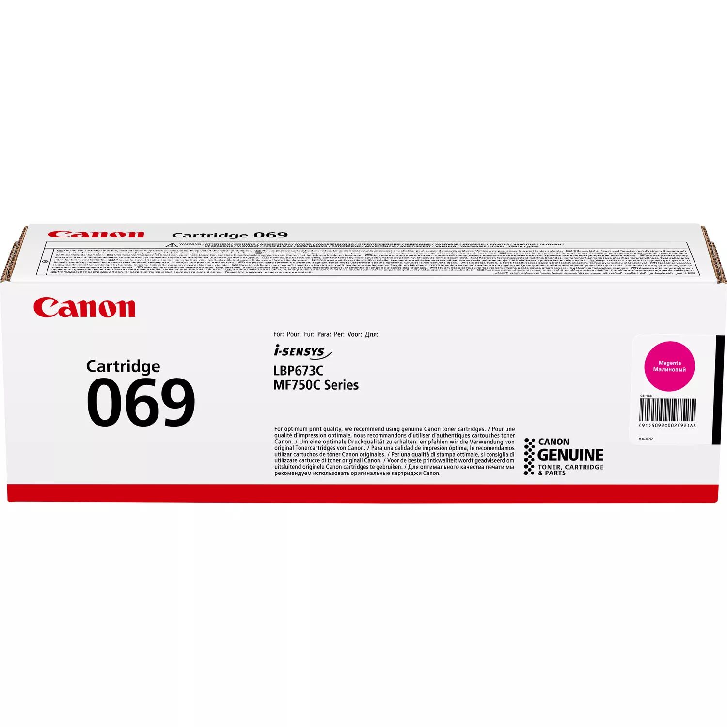 Consommables informatique toner CANON 069 Magenta 5092C002 infinytech Réunion 01
