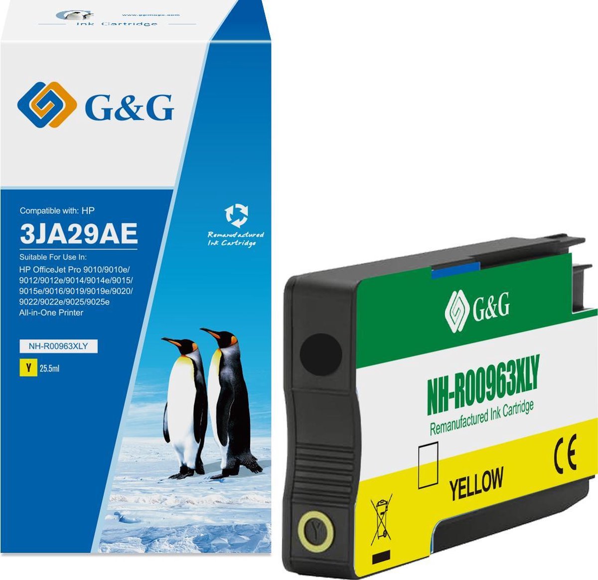 Consommables compatibles G&amp;G HP 963 XL Jaune infinytech Réunion 01