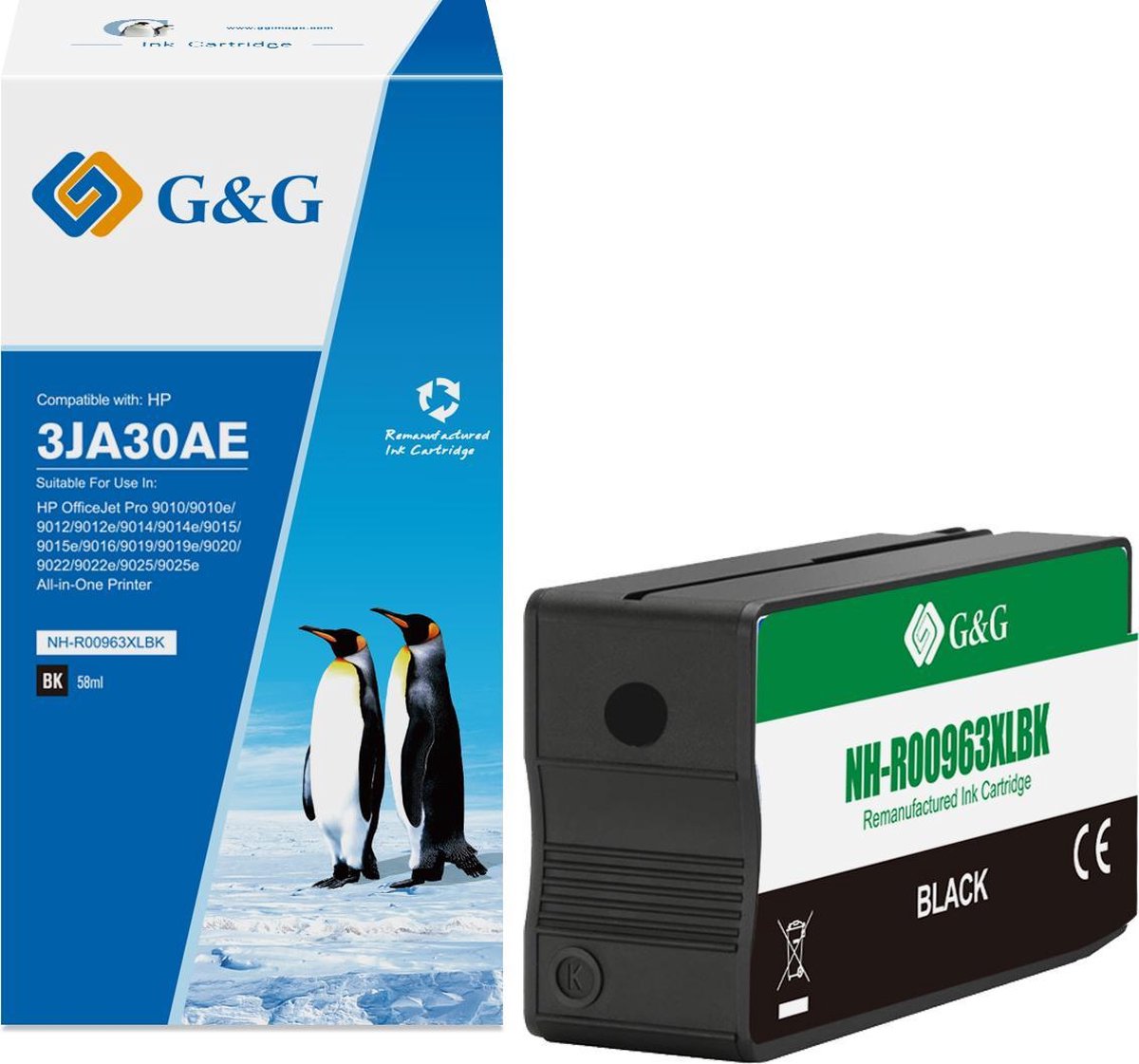 Consommables compatibles G&amp;G HP 963 XL Noir infinytech Réunion 01
