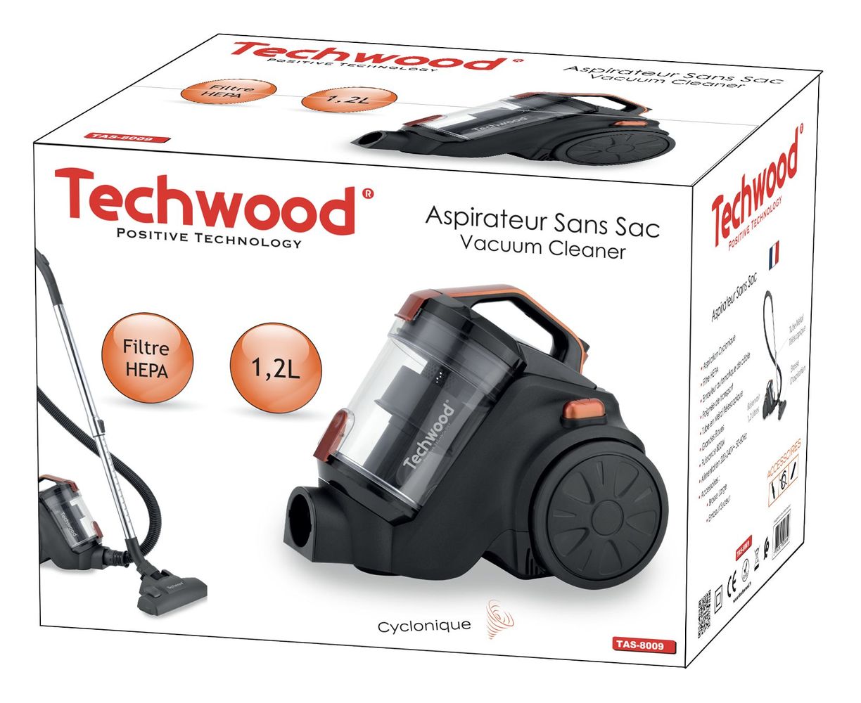 Petit électroménager aspirateur sans sac TECHWOOD TAS-8009 infinytech Réunion 03