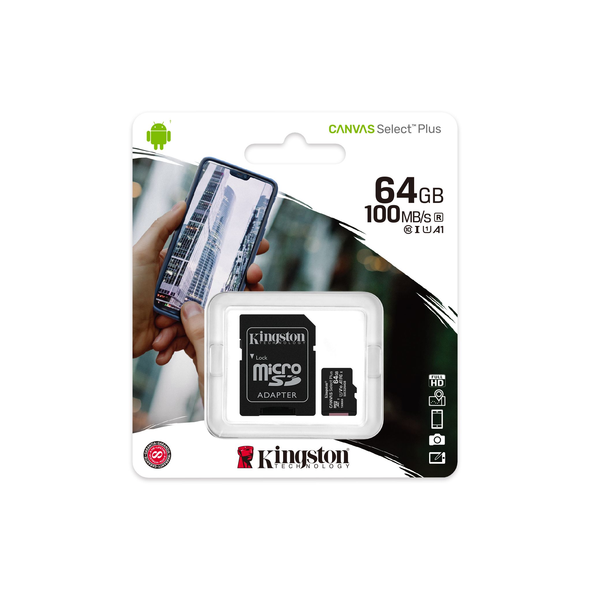 Matériels informatique Micro SDXC KINGSTON Canvas Select Plus 64 Go infinytech Réunion 03