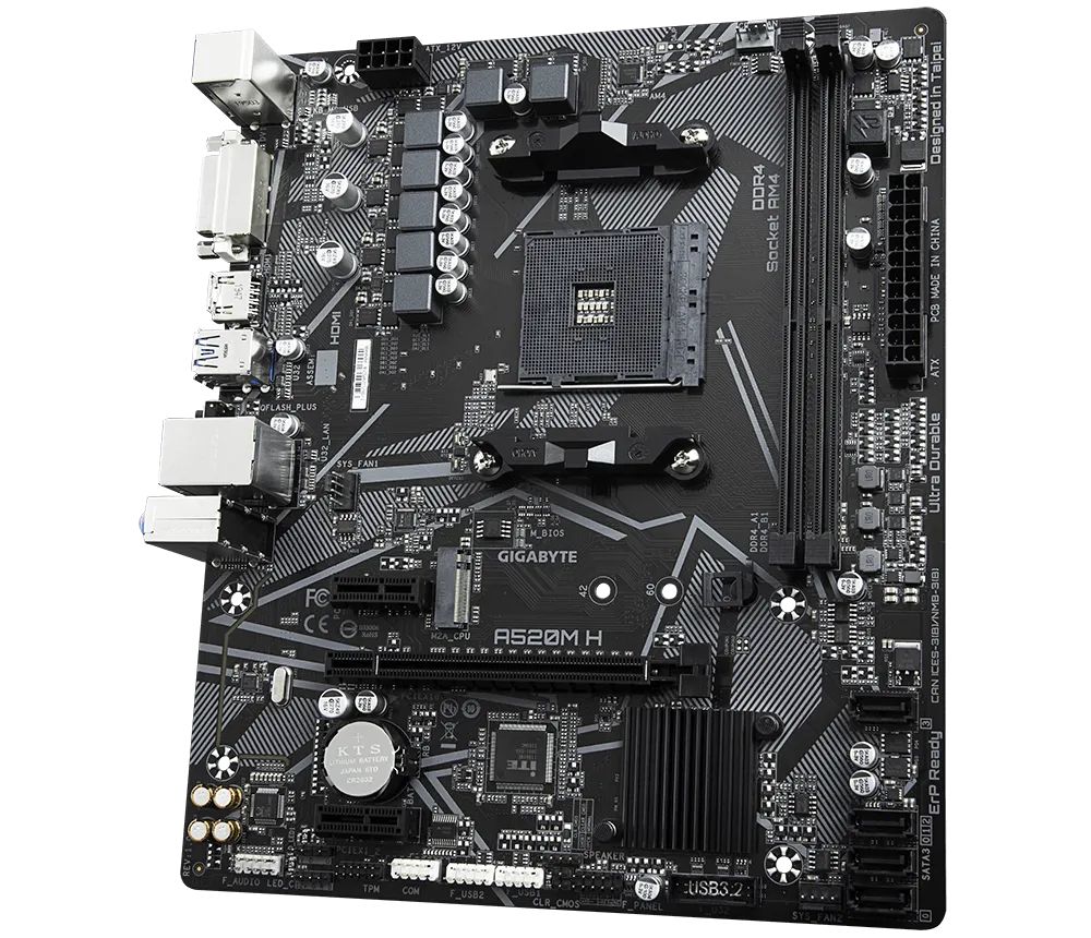 Matériels informatique carte mère GIGABYTE A520M H Rev1.0 infinytech Réunion 04