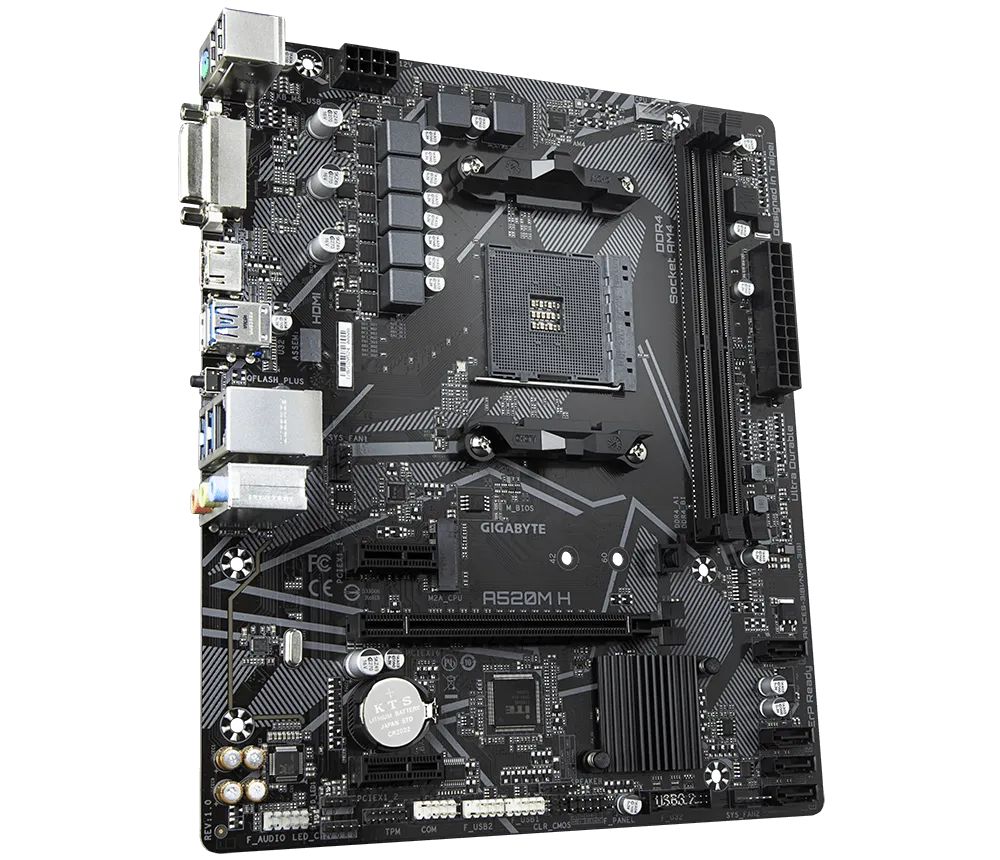 Matériels informatique carte mère GIGABYTE A520M H Rev1.0 infinytech Réunion 03