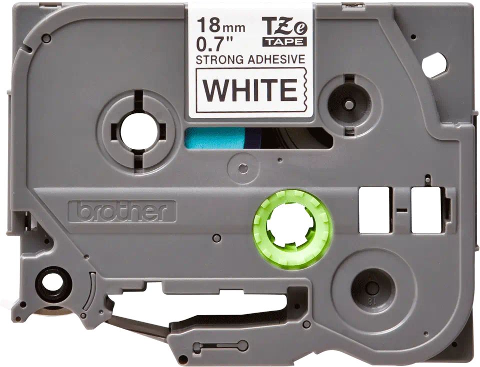 Consommables informatique cassette à ruban BROTHER TZe-S241 Noir sur blanc 18 mm de large infinytech Réunion 02