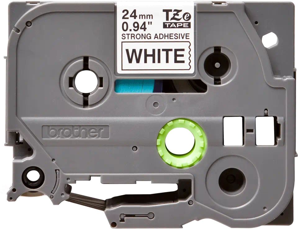 Consommables informatique cassette à ruban BROTHER TZe-S251 Noir sur blanc 24 mm de large infinytech Réunion 02