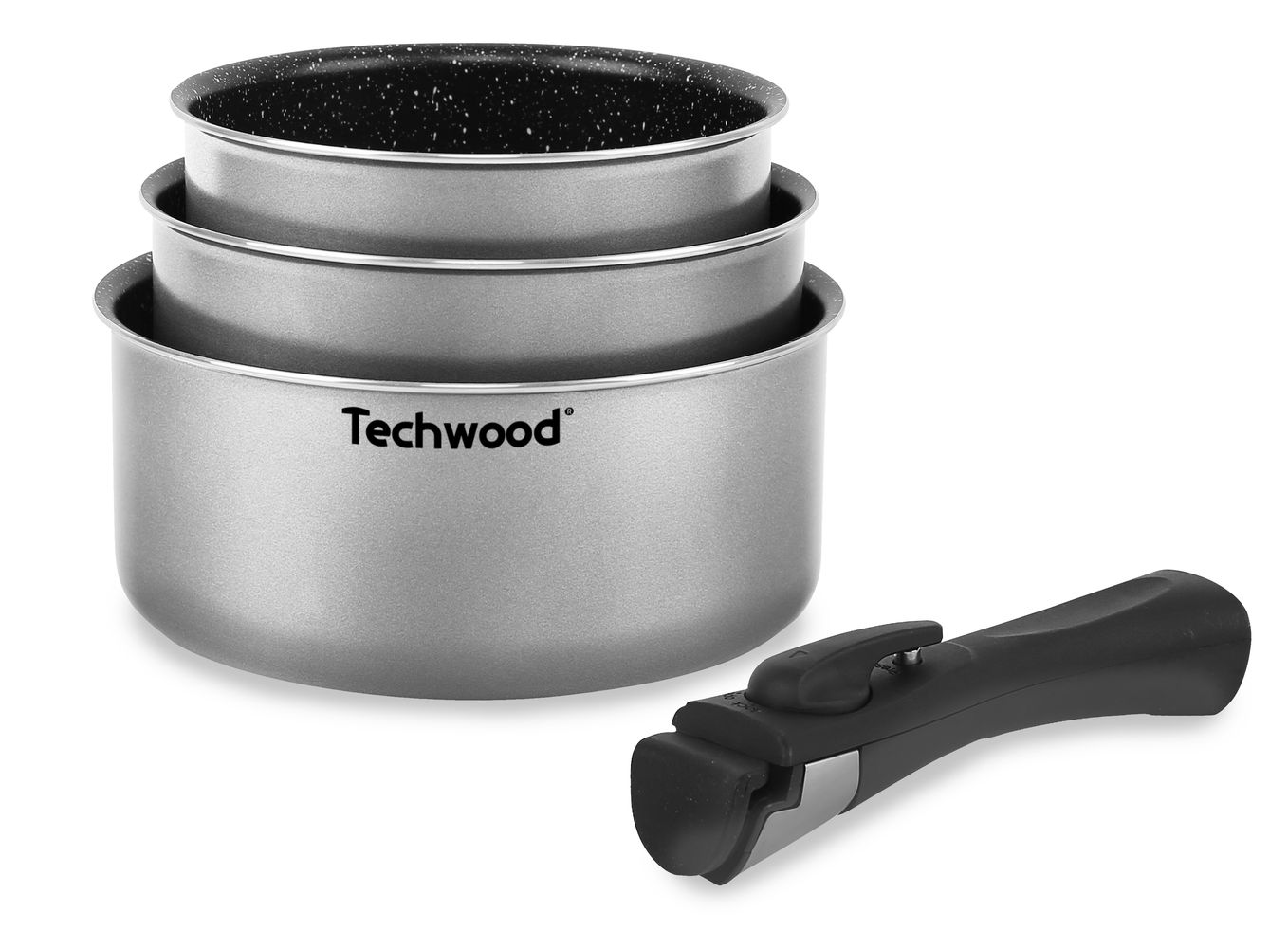 Petit électroménager set de 3 casseroles TECHWOOD TSA-0444P infinytech réunion 01