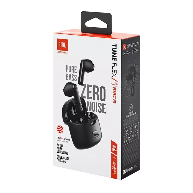 Matériels audio écouteurs JBL Tune Flex Bluetooth Noir infinytech Réunion 05