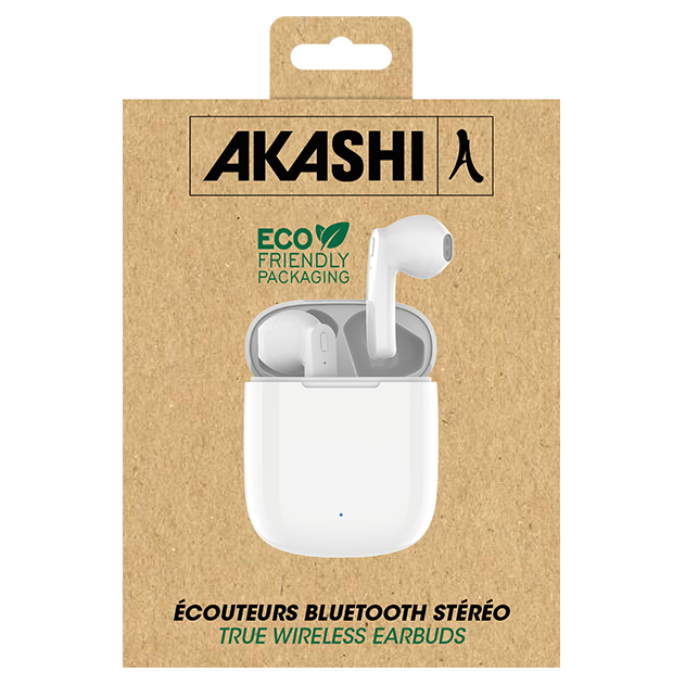 Accessoires téléphonie écouteurs AKASHI ALTEARBUDSWH Bluetooth Blanc infinytech Réunion 02