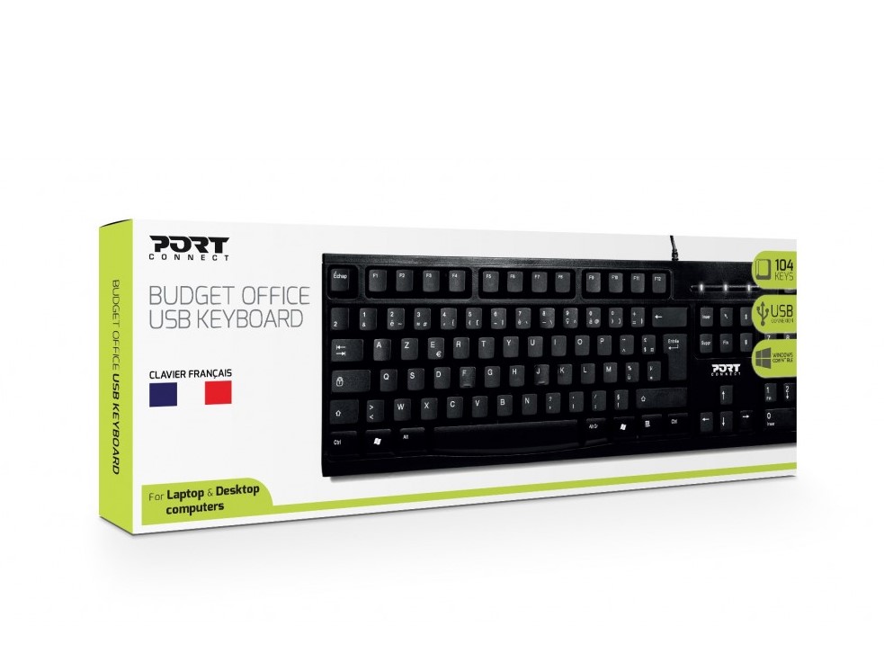 Matériels informatique clavier PORT DESIGNS 900753 Filaire Noir infinytech Réunion 03