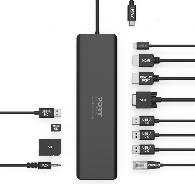 Matériels informatique station daccueil USB-C PORT DESIGNS 901906W infinytech Réunion 09