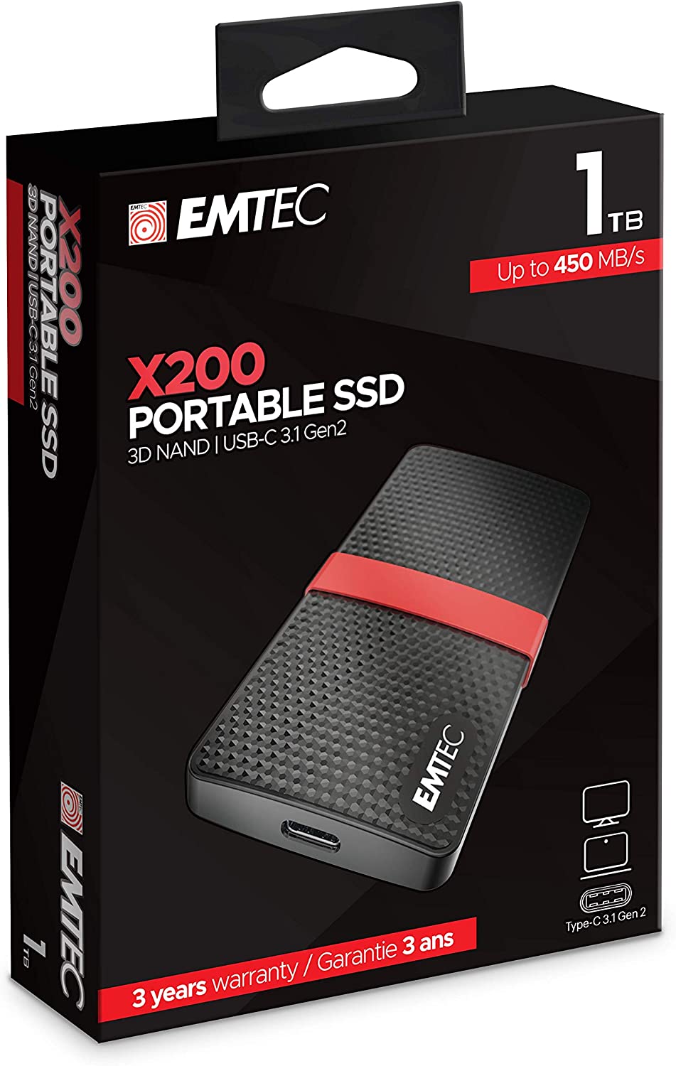 Matériels informatique disque SSD externe EMTEC X200 1To infinytech Réunion 02