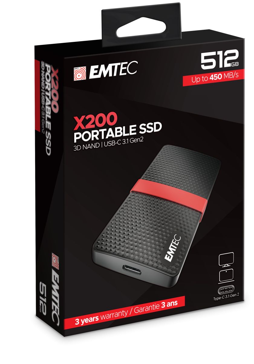 Matériels informatique disque SSD externe EMTEC X200 512Go infinytech Réunion 02