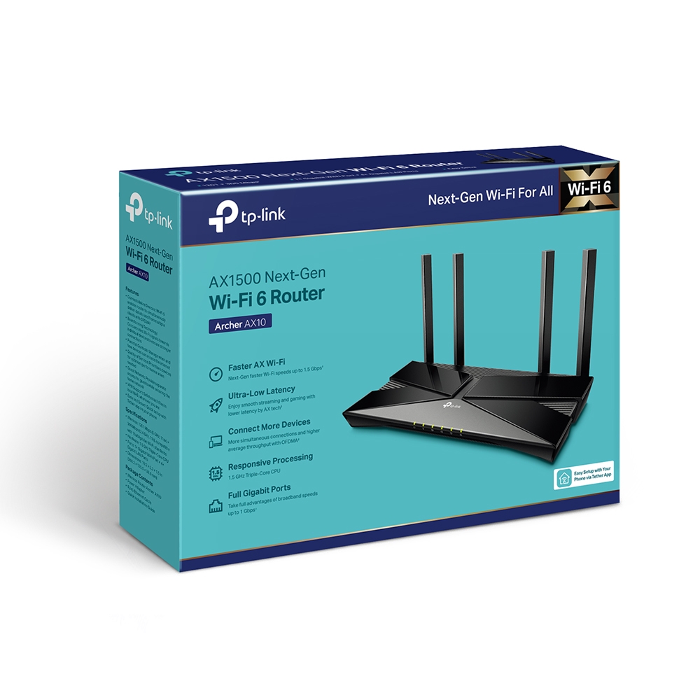 Matériels informatique routeur Wi-Fi 6 TP-LINK Archer AX10 AX1500 infinytech Réunion 04