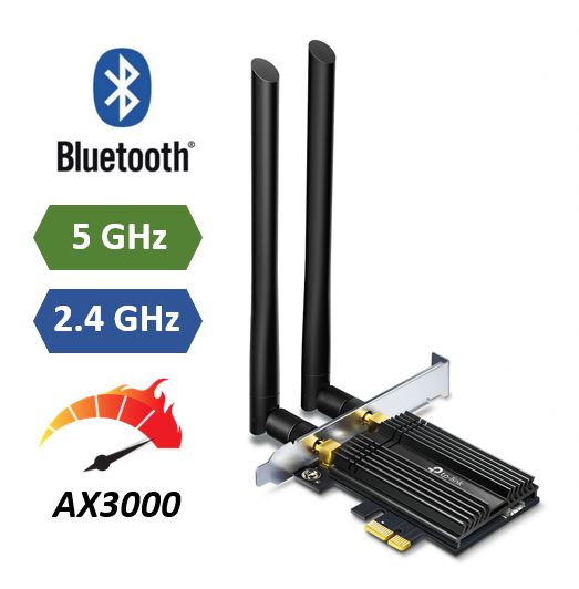 Carte PCIe Bluetooth et Wi-Fi 6 TP-LINK Archer TX50E - infinytech-reunion