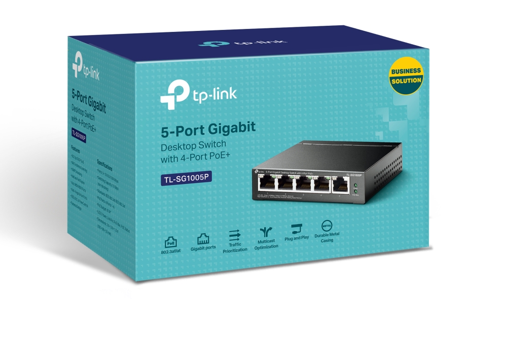 Matériels informatique switch 5 ports Gigabit TP-LINK TL-SG1005P avec 4 ports PoE infinytech Réunion 02