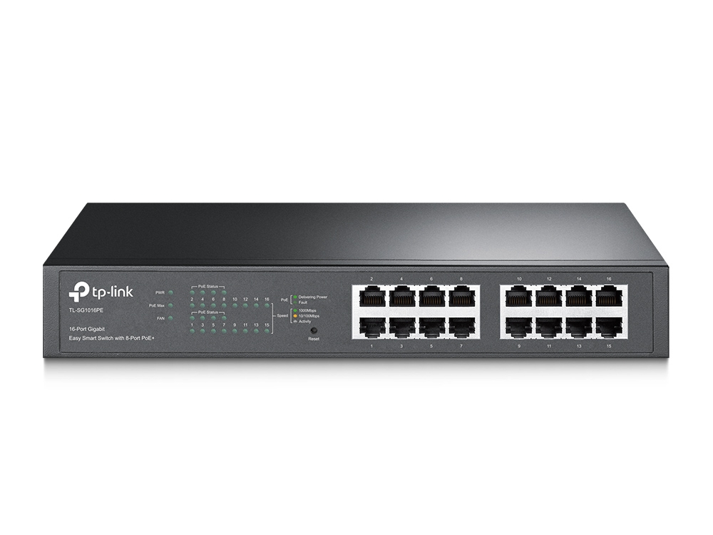 Matériels informatique switch TP-LINK TL-SG1016PE Easy Smart 16 Ports Gigabit 8 Ports PoE Plus infinytech Réunion 01