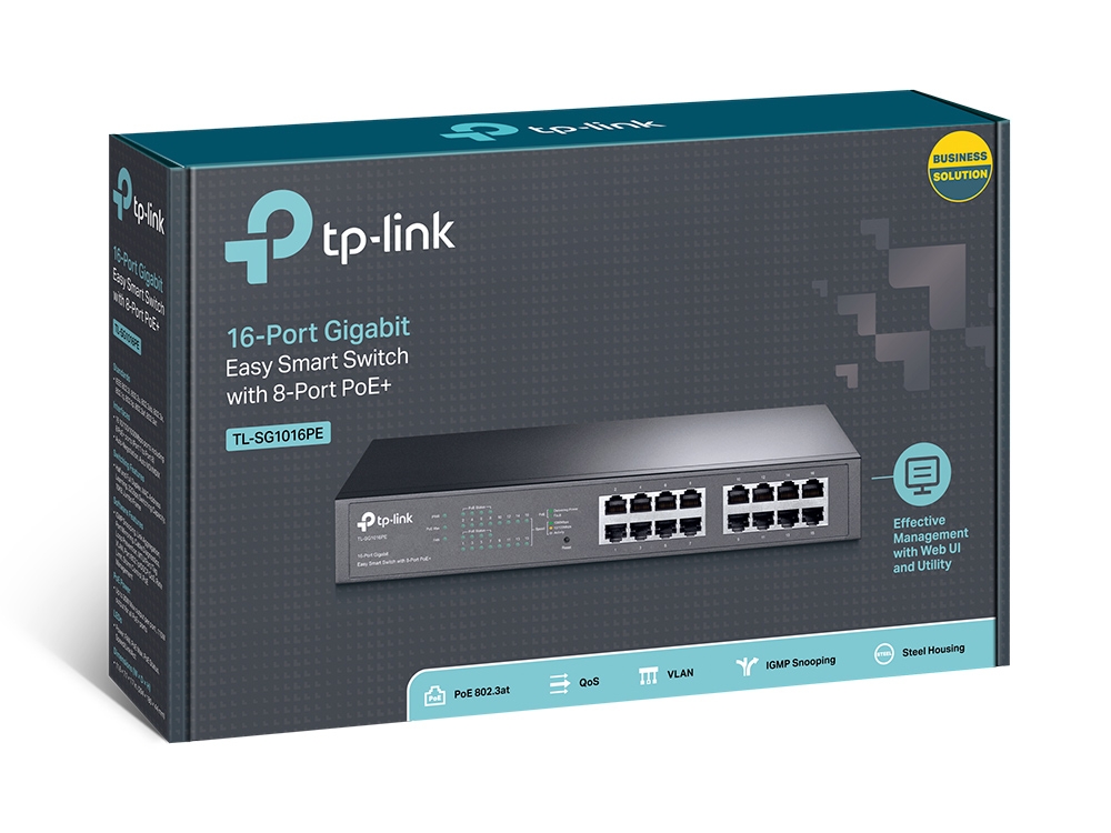 Matériels informatique switch TP-LINK TL-SG1016PE Easy Smart 16 Ports Gigabit 8 Ports PoE Plus infinytech Réunion 04