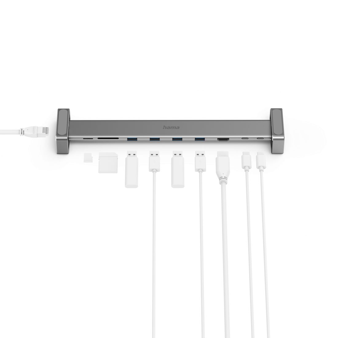 Matériels informatique station daccueil USB-C HAMA Connect2Office Basic 9 ports infinytech Réunion 04